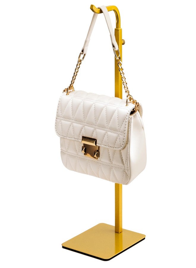 Josmimic Purse Holder Handbag Display Stand: Gold Hanger Rack for Bags, Purses, and Wreath, Adjustable Hook Stand for Tabletop, Closet, and Retail Use for Vendors - Image 1